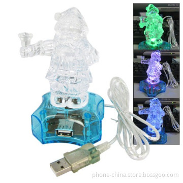 Christmas Gift Special 7 Colors USB LED Light + Santa Claus Model